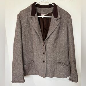 Yves Venet Wool Blend Jacket - Size 22